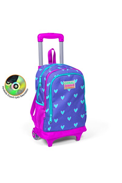 Yaygan Çanta Coral Hıgh Orıgınal Işıklı Tekerlekli Çekçekli Okul Çantası