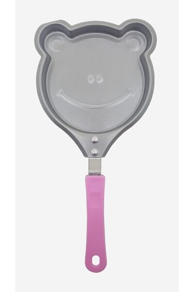 Bors Şekilli Mini Krep Tavası 3'lü Pembe-yeşil-sarı