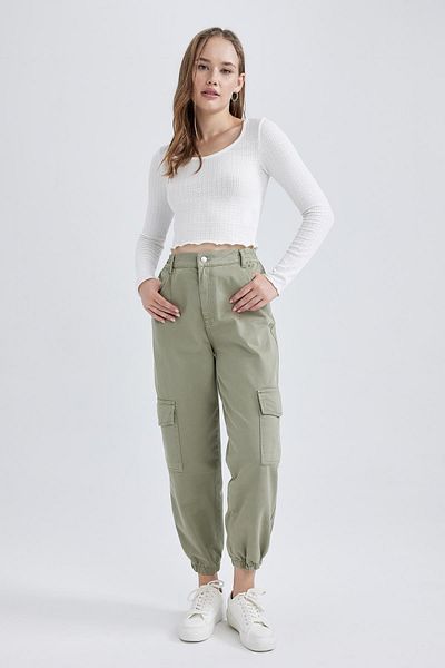 DeFacto Cool Cargo Jogger Pants - 100% Gabardine, B0454Ax23Au