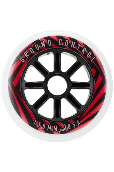 Ground Control عجلة تزلج حضرية مكونة من 3 قطع باللون الأبيض والأحمر 110 مم/85...
