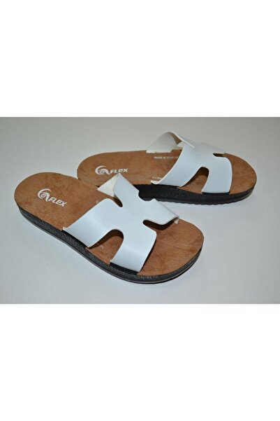 byzek WOMEN'S ANATOMICAL POLYURETANE SOLE WHITE COLOR X MODEL STREET SLIPPERS