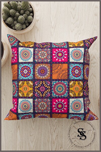 Saso Mandala mintás digitális nyomtatott párnahuzat - Patchwork