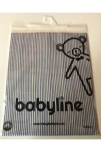 Babyline Bebek Mavi Çizgi Desen Baskılı Müslin Battaniye Örtüsü