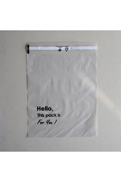 Onwepack 25x30 cm Buzlu Şeffaf Doğa Dostu Kargo Poşeti