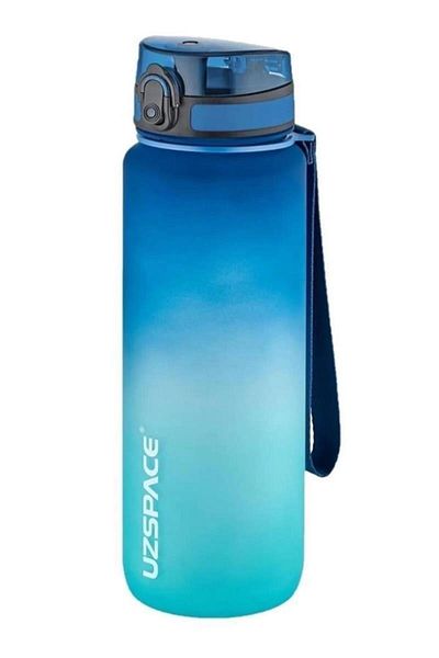 Uzspace زجاجة مياه تريتان 800 مل أزرق وأخضر VGN3053-4.