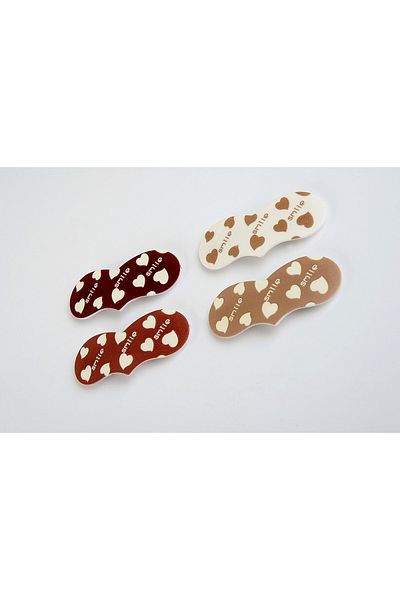 EUROMODA Set of 4 Clip Side Buckles with Heart Design