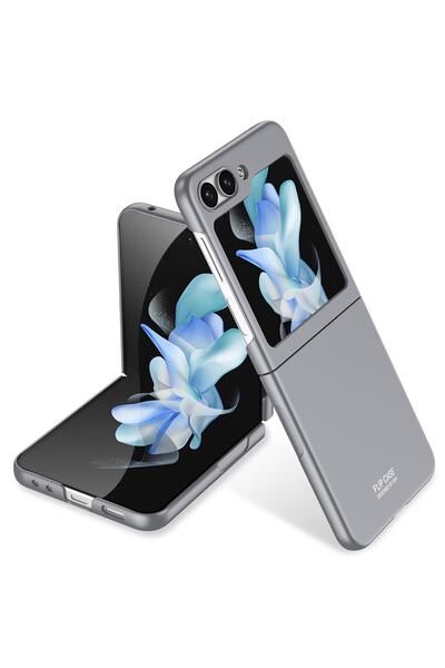 m.tk moveteck Samsung Galaxy Z Flip 5 Kılıf Katlanır Ultra İnce Hafif Arka Ekran Gösterir Tam Koruyucu Tarz Case