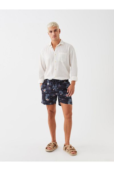 LC Waikiki Men's Patterned Short Length Sea Shorts