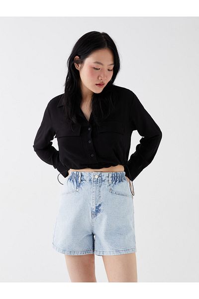 LC Waikiki Pantaloni scurti de damă, confortabili, cu talie elastică