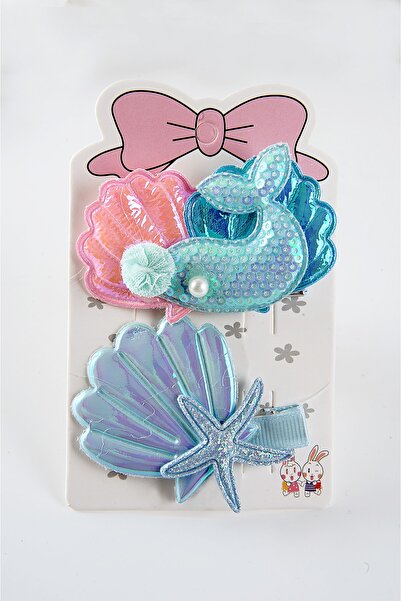 EUROMODA مجموعة من مشبكين من الإبزيم الجانبي بتصميم صدف