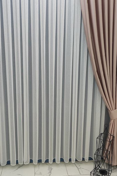Briz Perde Işıltı Series New Season Quality Tough Fabric Does Not Like Iron 1x3 Closely Pleated Tulle Curtain