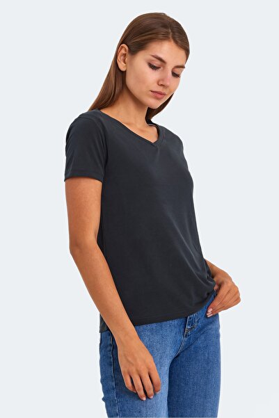 Slazenger Pericas Women's V-Neck Black T-Shirt