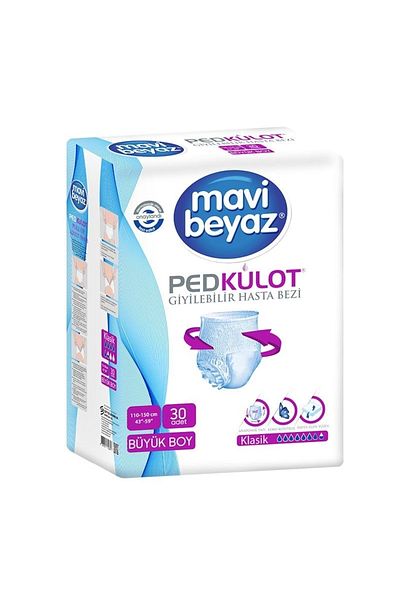 Mavi beyaz Pad Panties Adult Patient Diapers Large Size-Large 30 Pieces