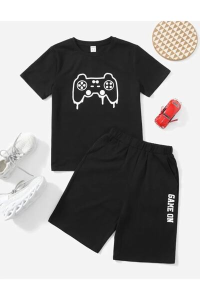 Revasser Unisex Girl/Boy GAMEON Custom Printed Combed Cotton Crew Neck T-Shir...