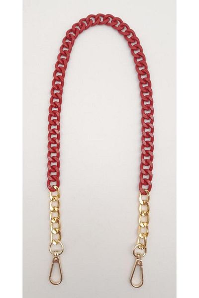 angel çanta aksesuar Accesoriu Geanta Angel Metal Colorat 60 cm Lant cu carlig Rosu