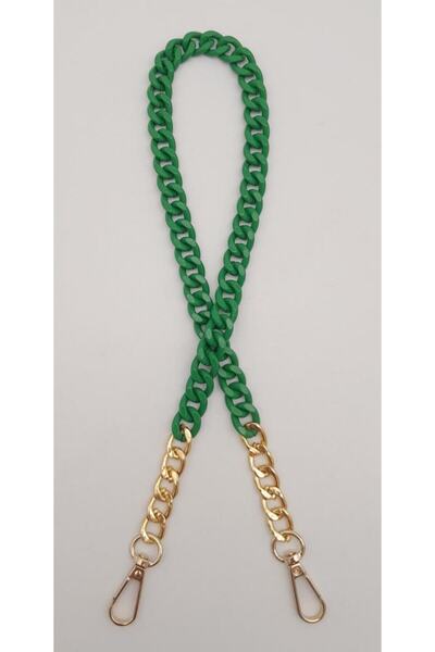 angel çanta aksesuar Accesoriu Geanta Angel Metal Colorat 60 cm Lant cu carlig Verde
