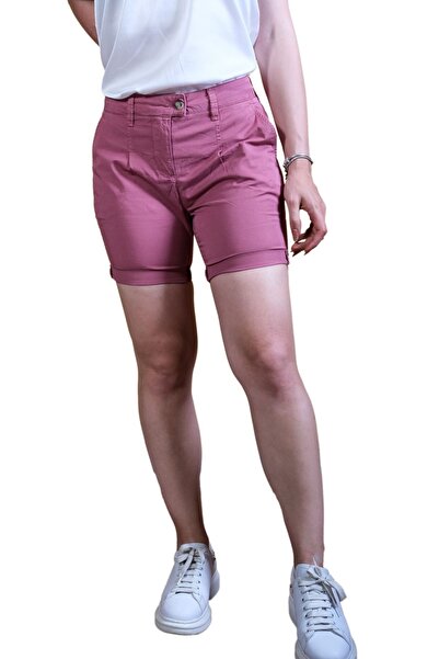 Blues Outlet KADIN DUBLE PAÇA KANVAS ŞORT-GÜL KURUSU