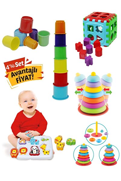 YILDIRIM OYUNCAK Sevimli Hayvanlar Bultak Sallanan Halkalar Ve Sevimli Kule K...