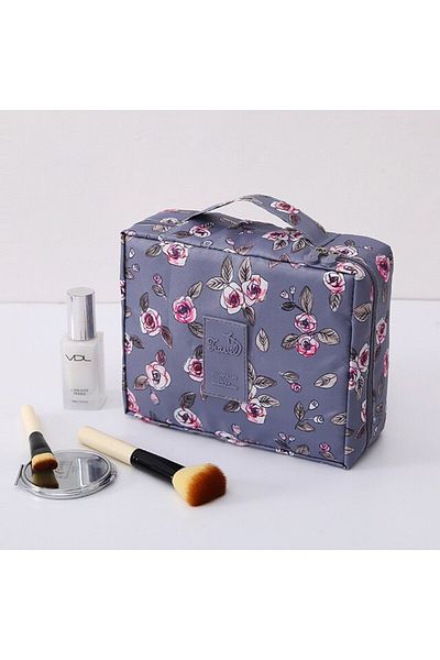 SONREYON Rose Patterned Multifunctional Makeup Bag ( Length: 21 cm Width: 17 cm Width: 8 cm )
