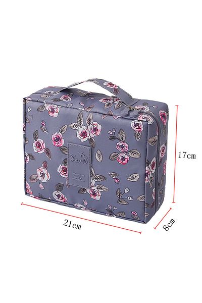 SONREYON Rose Patterned Multifunctional Makeup Bag ( Length: 21 cm Width: 17 cm Width: 8 cm )