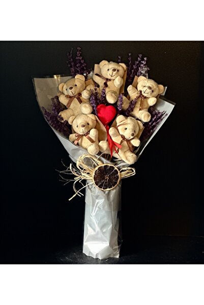 Genel Markalar 5li Kahverengi Ayıcık Buketi