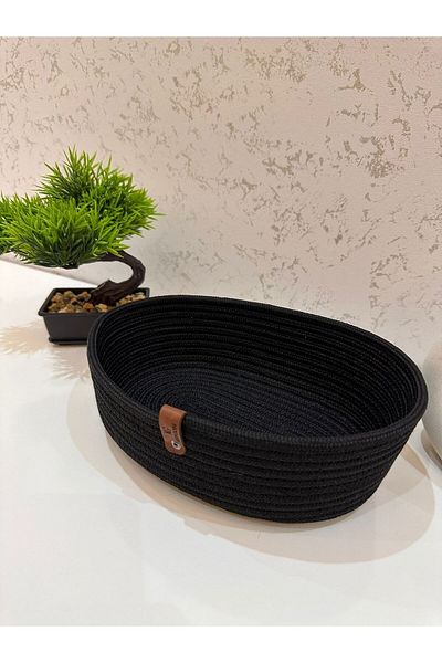 REYGON TEKSTİL wicker OVAL JUTE, HAND WOVEN BASKET BATHROOM AND KITCHEN ORGANIZER S7