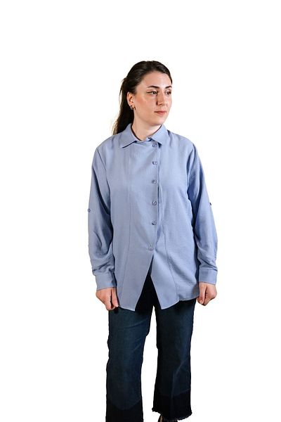 Blues Outlet Cămașă cu nasturi CRUVASE FEMEI-ALBASTRU
