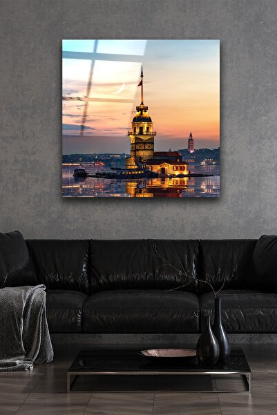 ACRES Kız Kulesi İstanbul Manzara Dekoratif Cam Tablo
