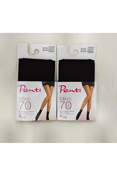 Penti Черни чорапи Micro 70, 2 части