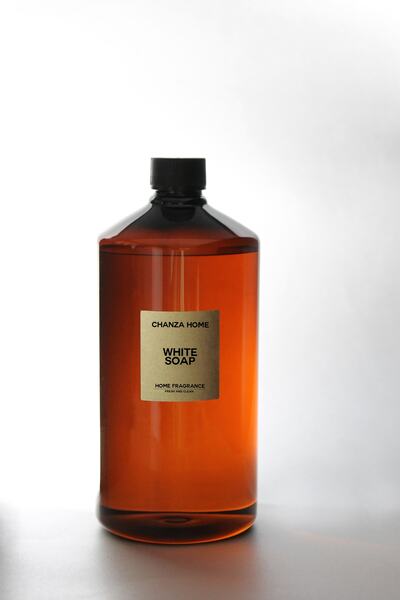 CHANZA HOME 1 Litre Beyaz Sabun Oda Kokusu Yedek Refill Şişede Oda Parfümü Es...
