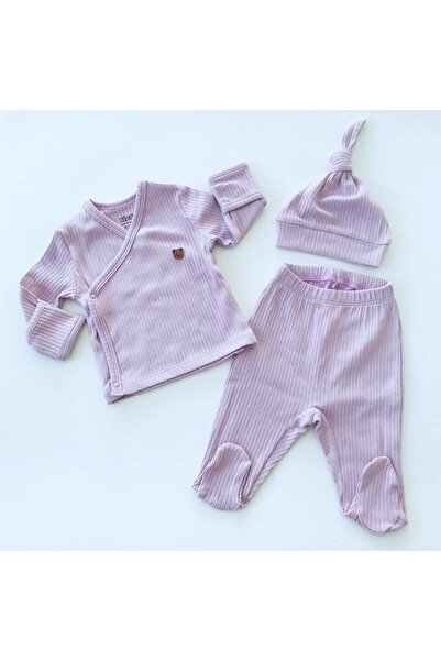 Kidaxi طقم قماش إم جي ريبانا مكون من 3 قطع مع قبعة وجوارب وقفازات