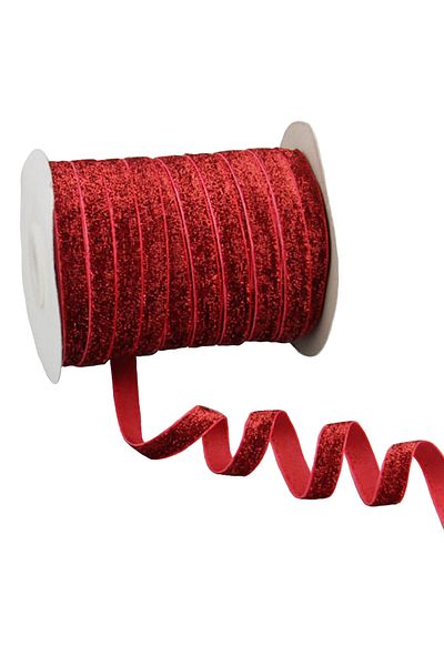 E Elmas Red Glitter Ribbon (1cm-5m)