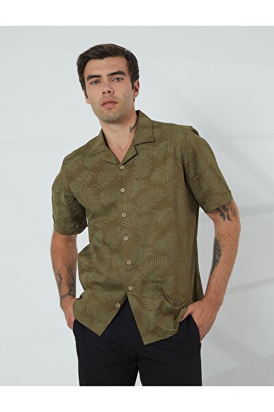 PAULMARK KSA4462 ERKEK KISA KOL GÖMLEK APAÇİ YAKA