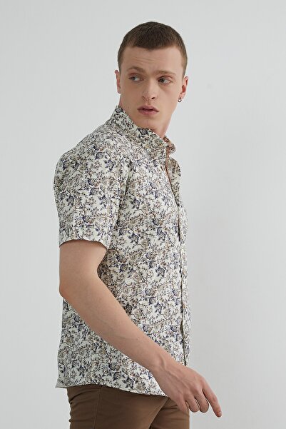 PAULMARK Πουκάμισο με floral σχέδιο