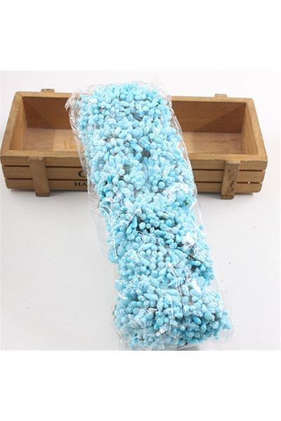 E Elmas Blue Pitircik Cipso Flower – Διακόσμηση τεχνητών λουλουδιών, Στολίδι γραφείου, Φόντο