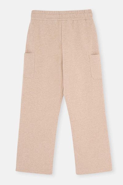 Dagi Pantaloni maro din bumbac local de culoare naturală