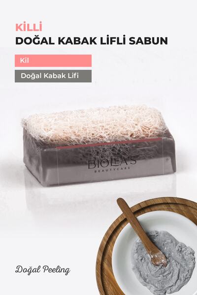 Biolea's skincare Biiolea'sdoğal Kabak Lifli Killi Postbiyotik Sabun 110 gr