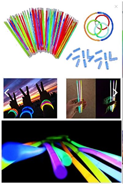 Zeynelyerebasan Parti Konser Etkinlikler Için Esnek Neonlu Glow Stick Çubuk F...
