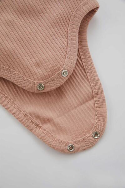 DeFacto Ribbed Baby Girl Bodysuit - Snap Camisole, 2-Piece Set A7102a523au