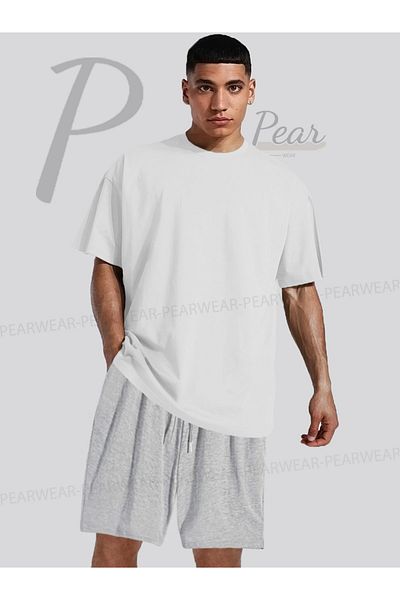 Pear Wear Ανδρικό μπλουζάκι με κανονική εφαρμογή Σορτς T-Shirt Σετ δύο τεμαχίων