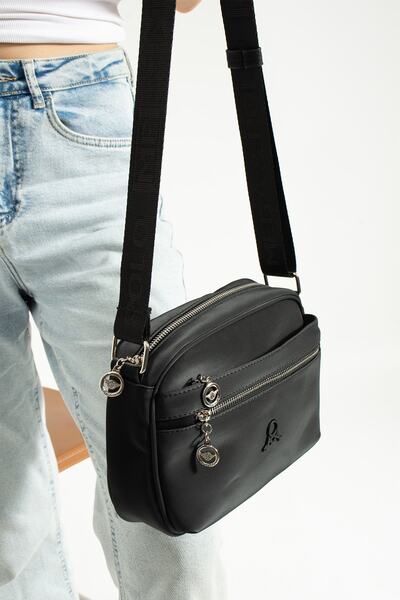 MEGA ÇANTA ΓΥΝΑΙΚΕΙΑ ΜΑΥΡΗ ΤΣΑΝΤΑ ΩΜΟΥ ΚΑΙ CROSSBODY ΠΟΛΛΑΠΛΩΝ ΤΕΜΑΧΙΩΝ