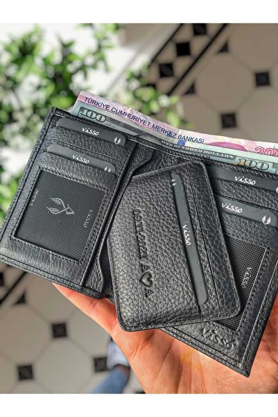 VİSSO 155 Hakiki Deri  Cüzdan Ve Yavru Kredi Kartlık İsme Özel  DERİ ÇANTA