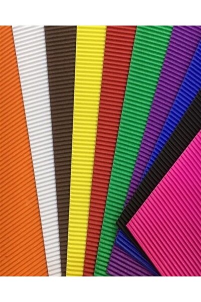 AOZ DEKOR Oluklu Fosforlu Mukavva 1 adet TURUNCU