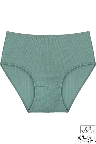 Humaone 5 τμχ Βαμβακερό εσώρουχο ψηλόμεσο πράσινο Bt2-d7