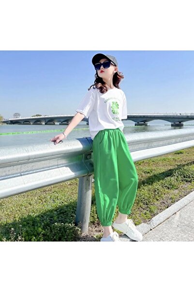 Machetta Kung Hei Fat Choy Printed Short Sleeve Summer Girls Tracksuit Set