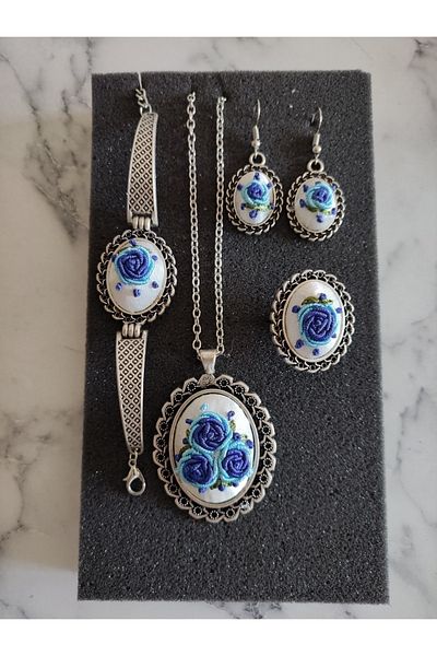 adilstore Brazilian Embroidered (Rococo) Necklace Set: