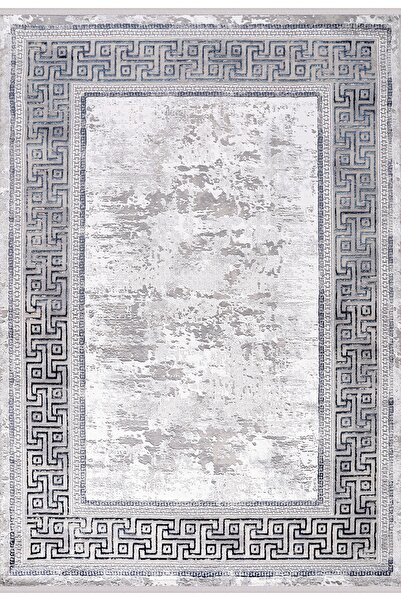 Almoss MOCCA KLASİK 5198M GRİ-MAVİ MAKİNE HALISI