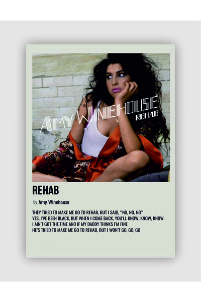 fırsatlar diyarı Rehab - Amy Winehouse - Duvar Posteri - Duvar Dekoru - Kalın...