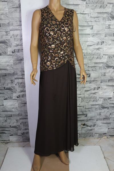 Bilgiçler elbise kahve