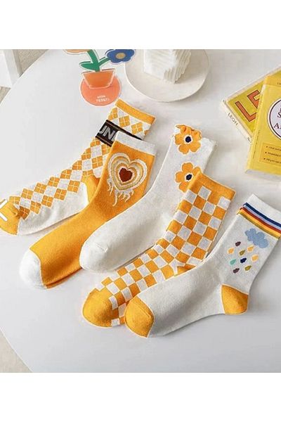 socksbox 5 ζευγάρια Unisex Premium κάλτσες με πολύχρωμα σχέδια